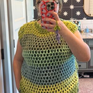 Multicolor Crochet Swim Cover-Up